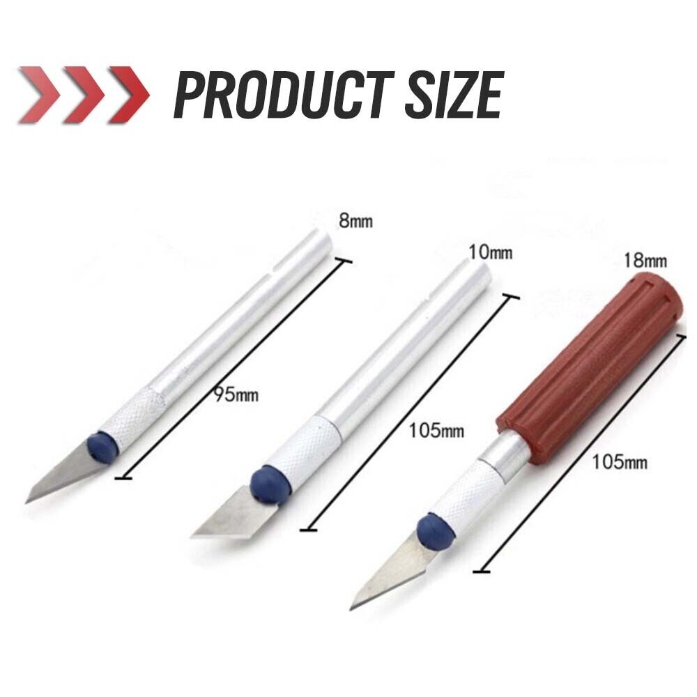 13Pc Durable Precision Knife Set Exacto Style Multi-function Hobby Knife Crafts V465-53155