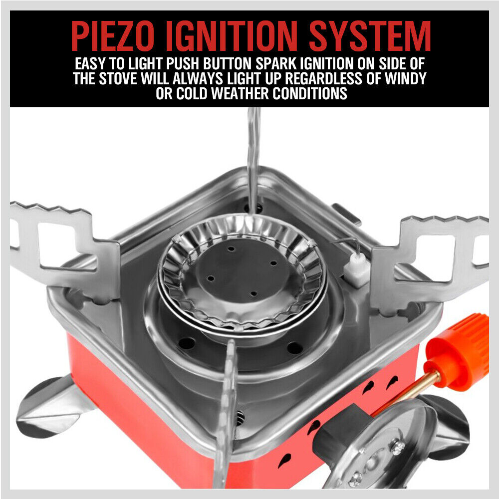 Outdoor Folding Mini Gas Burner Cooking Stove Butane Gas BBQ Hiking AU Stock V465-54003
