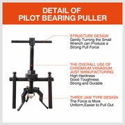 Pilot Bearing Puller 3 Jaws Bushing Gear Extractor Motorcycle Remover Heavy Duty V465-57001-AU-2