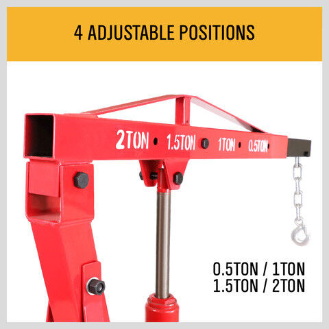 Engine Crane 2 Ton Hydraulic Hoist Folding Shop Mobile Lifter Workshop Lift V465-57716