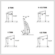 Engine Crane 2 Ton Hydraulic Hoist Folding Shop Mobile Lifter Workshop Lift V465-57716