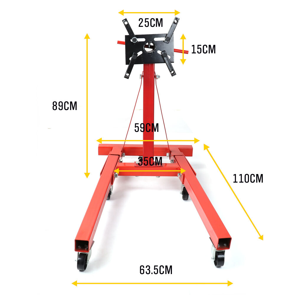 900kg Engine Stand Heavy Duty Industrial Workshop Cars Auto Crane Hoist V465-59150