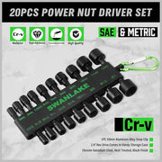 SWANLAKE GARDEN TOOLS (letter with no tracking)SWANLAKE 20PCS Power Nut Driver Set for Impact Drill, 1/4" Hex V465-66036-SW
