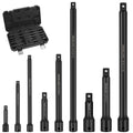 9Pcs Extension Bar Set 1/4" 3/8" 1/2" Black Drive Socket Auto Repairing V465-66039