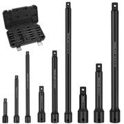 9Pcs Extension Bar Set 1/4" 3/8" 1/2" Black Drive Socket Auto Repairing V465-66039
