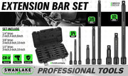 9Pcs Extension Bar Set 1/4" 3/8" 1/2" Black Drive Socket Auto Repairing V465-66039