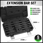 9Pcs Extension Bar Set 1/4" 3/8" 1/2" Black Drive Socket Auto Repairing V465-66039