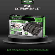 9Pcs Extension Bar Set 1/4" 3/8" 1/2" Black Drive Socket Auto Repairing V465-66039