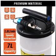 HORUSDY 7L Manual & Pneumatic Oil Extractor Waste Fluid Transfer Pump Suction V465-66056