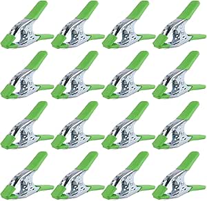 SWANLAKE 16-Pack 6-inch Strong Spring Clamps Set, Large Super Heavy Duty Spring Clamps Metal Anti-Slip Grip V465-66068