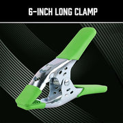 SWANLAKE 16-Pack 6-inch Strong Spring Clamps Set, Large Super Heavy Duty Spring Clamps Metal Anti-Slip Grip V465-66068