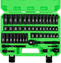 SWANLAKE 3/8" Drive Impact Socket Set, 50-Piece Standard SAE (5/16 to 3/4 inch) and Metric (8-22mm) Size, 6 V465-66108