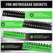 SWANLAKE 4Pc Magnetic Socket Organizer Tray 3/8" 1/4" SAE Metric Socket Holder V465-66116