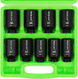 SWANLAKE 9-Piece 1/2" Drive Jumbo Impact Socket Set, Metric 29mm-38mm Large Socksts Spindle Axle Nut Impact V465-66118