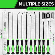SWANLAKE 10-Piece Pick and Hook Set, Pick Tool Set for Car Auto Oil Seal/O-Ring Seal Gasket Pick Mini Hooks V465-66119