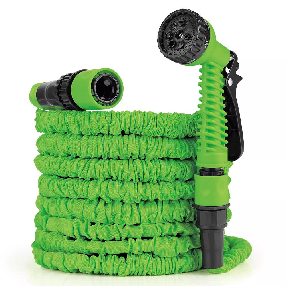 25FT Water Garden Hose Flexible Expandable Pipe Car Wash W/ Spray Nozzle Gun V465-66154