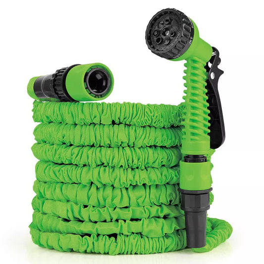25FT Water Garden Hose Flexible Expandable Pipe Car Wash W/ Spray Nozzle Gun V465-66154