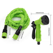 25FT Water Garden Hose Flexible Expandable Pipe Car Wash W/ Spray Nozzle Gun V465-66154