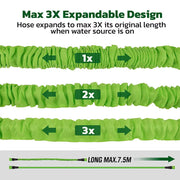 25FT Water Garden Hose Flexible Expandable Pipe Car Wash W/ Spray Nozzle Gun V465-66154