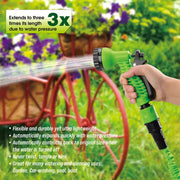 25FT Water Garden Hose Flexible Expandable Pipe Car Wash W/ Spray Nozzle Gun V465-66154