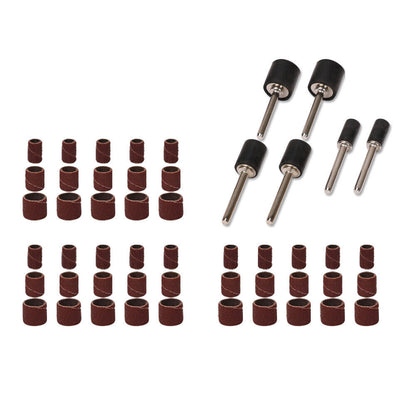 51Pc Sanding Bands Drum Sleeve Set 120 Grits Mandrel Dremel Rotary Kit 3mm Shank V465-669195