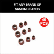 51Pc Sanding Bands Drum Sleeve Set 120 Grits Mandrel Dremel Rotary Kit 3mm Shank V465-669195