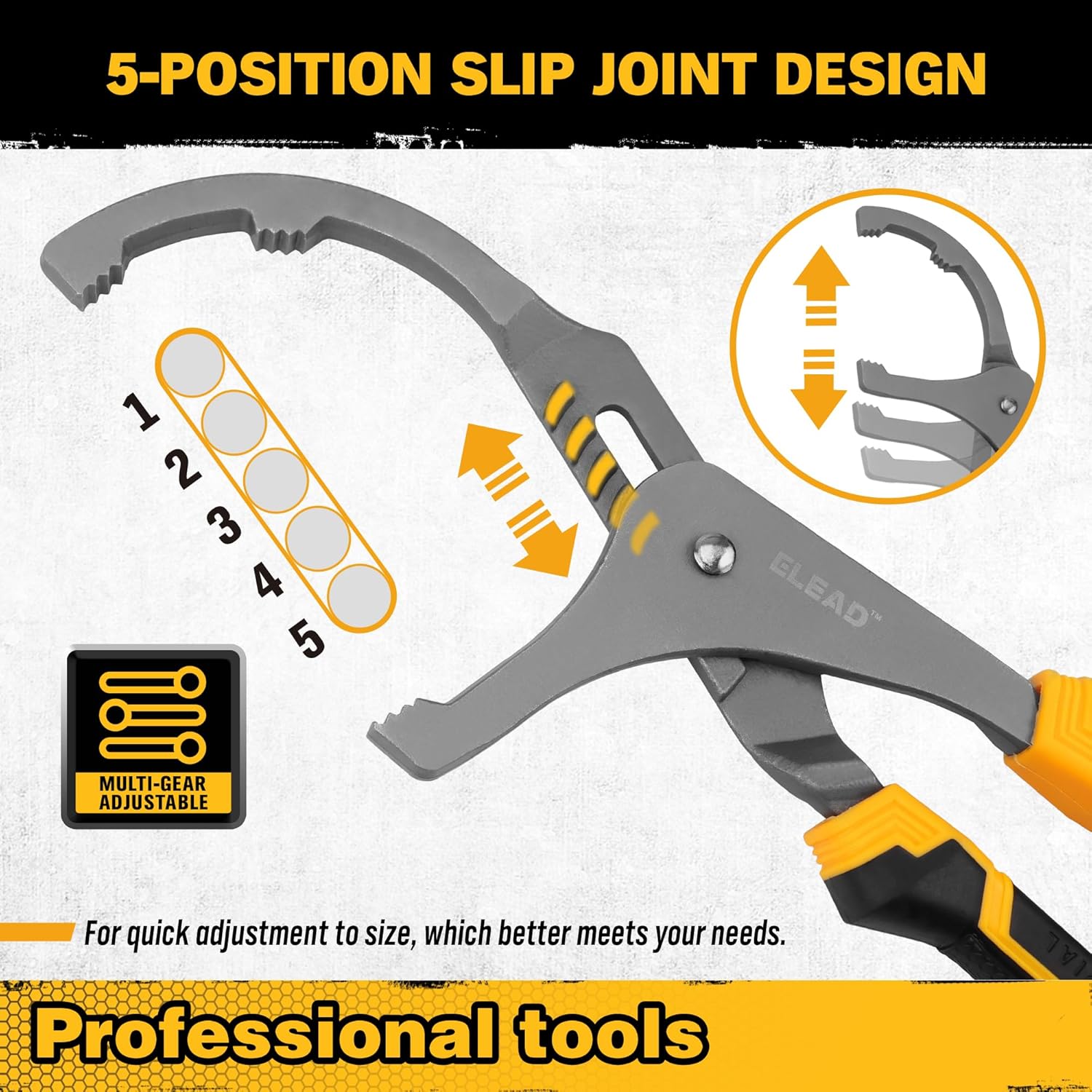 Adjustable Oil Filter Wrench Set - 9" & 12" Pliers for Cars, Trucks, Motorcycles - Durable Carbon Steel, V465-70022