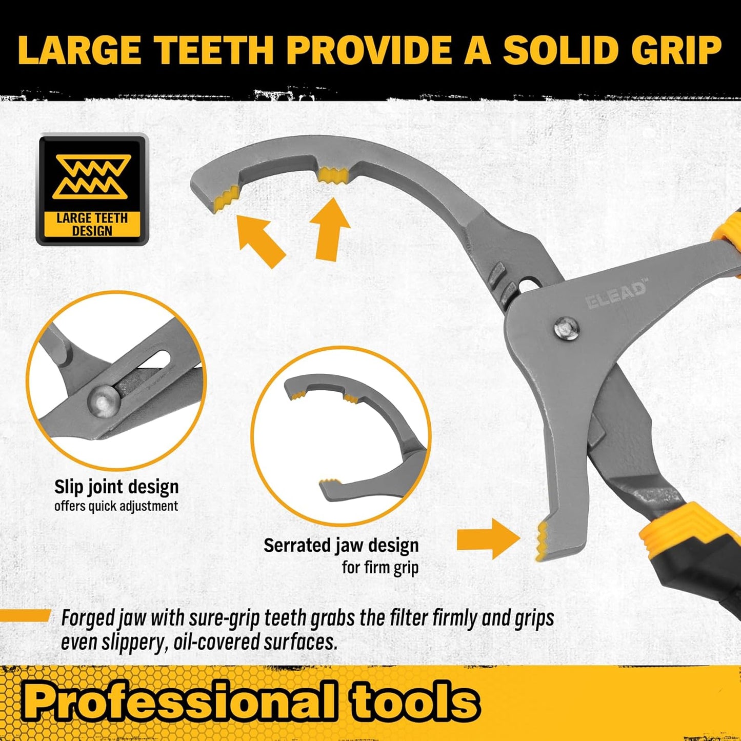 Adjustable Oil Filter Wrench Set - 9" & 12" Pliers for Cars, Trucks, Motorcycles - Durable Carbon Steel, V465-70022