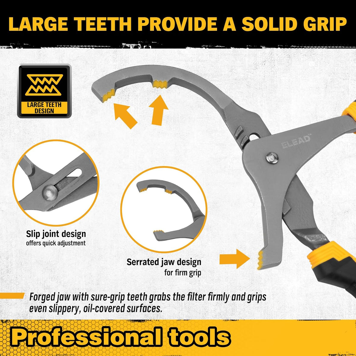 Adjustable Oil Filter Wrench Set - 9" & 12" Pliers for Cars, Trucks, Motorcycles - Durable Carbon Steel, V465-70022