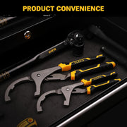 Adjustable Oil Filter Wrench Set - 9" & 12" Pliers for Cars, Trucks, Motorcycles - Durable Carbon Steel, V465-70022