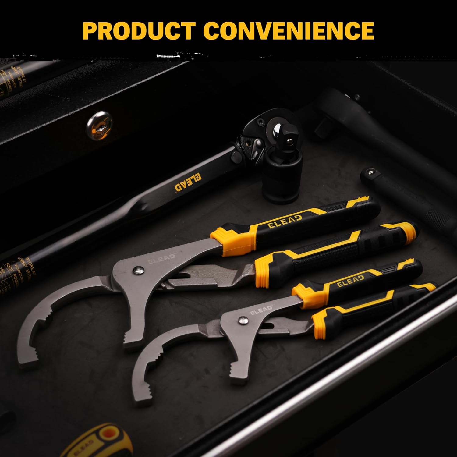 Adjustable Oil Filter Wrench Set - 9" & 12" Pliers for Cars, Trucks, Motorcycles - Durable Carbon Steel, V465-70022