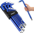 ELEAD 13Pc Extra Large Hex Key Set Long Allen Key Wrench Ball End Metric 2-19mm V465-70041