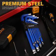 ELEAD 13Pc Extra Large Hex Key Set Long Allen Key Wrench Ball End Metric 2-19mm V465-70041