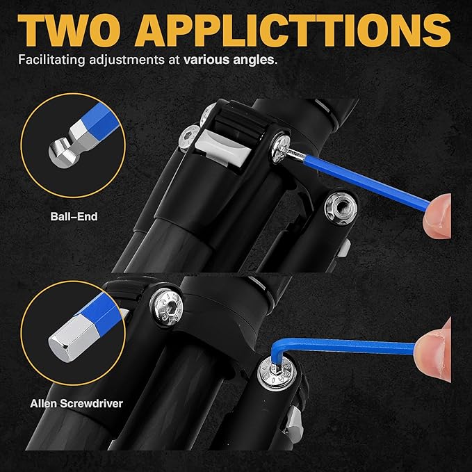 ELEAD Jumbo Hex Key Allen Wrench Set | 13-Piece Metric 2-19mm | Long Ball End Durable CR-V | Automotive | V465-70041-ELD
