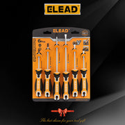 ELEAD 6Pcs Magnetic Screwdriver Set Phillips Slotted Non-Slip Handle Crv V465-70051