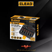 16Pc SAE Hex Bit Impact Socket Set 5/64"-9/16" Allen Socket Set Socket Adapter V465-70072