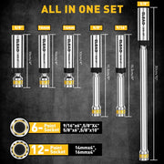8-Piece 3/8" Drive Magnetic Swivel Spark Plug Socket Set Spark Plug Removal Tool V465-70149