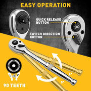 8-Piece 3/8" Drive Magnetic Swivel Spark Plug Socket Set Spark Plug Removal Tool V465-70149