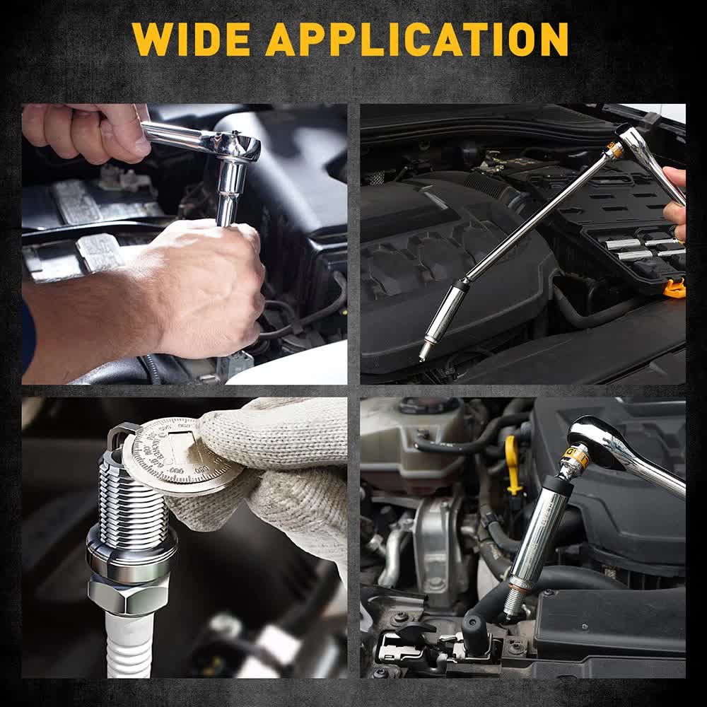8-Piece 3/8" Drive Magnetic Swivel Spark Plug Socket Set Spark Plug Removal Tool V465-70149