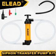 ELEAD Fuel Siphon Pump Oil Liquid Transfer Hand Pump Hose Kit Gas Air Manual V465-70182