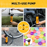 ELEAD Fuel Siphon Pump Oil Liquid Transfer Hand Pump Hose Kit Gas Air Manual V465-70182