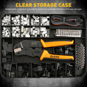 ELEAD 2020Pcs Ratcheting Crimp Tool w/ 2.54mm XH Connector Kit Arduino PCB V465-70195