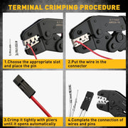 ELEAD 2020Pcs Ratcheting Crimp Tool w/ 2.54mm XH Connector Kit Arduino PCB V465-70195