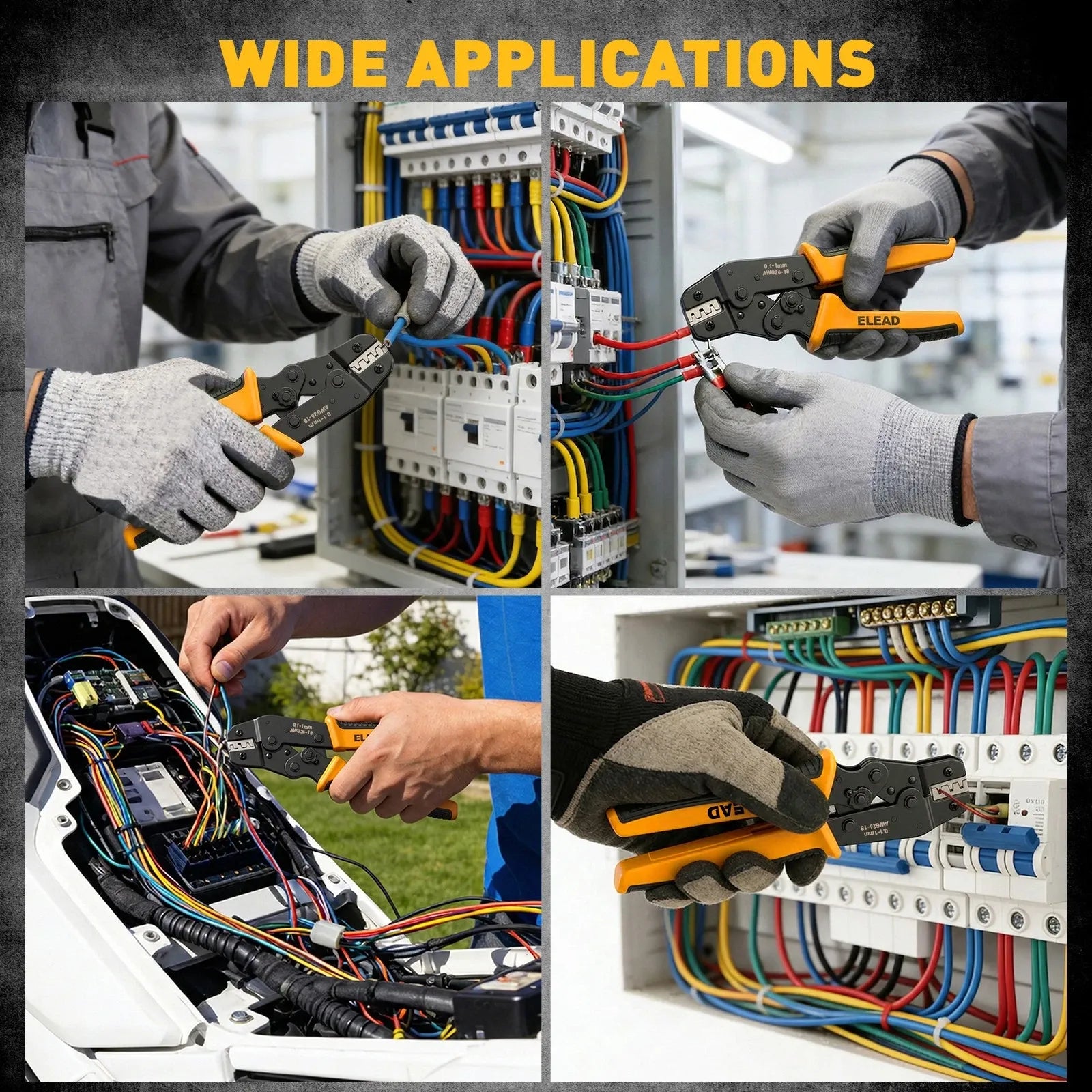 ELEAD 2020Pcs Ratcheting Crimp Tool w/ 2.54mm XH Connector Kit Arduino PCB V465-70195