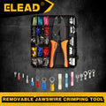 200-PIece Ratchet Wire Crimping Tool Kit Ferrule Terminal Crimper Pliers 5 Jaws V465-70197