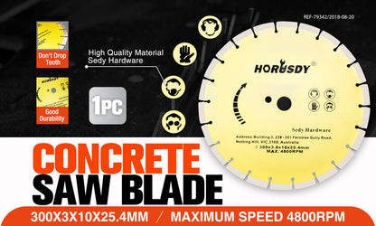 300mm/12" Concrete Saw Blade Masonry Cutting Disc Circular Diamond Stone Cutter V465-79342-AU-2