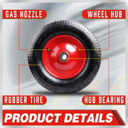 16" Wheelbarrow Trolley Wheel 4.80 4.00-8 Pneumatic Tyre 25.4mm Bore Tire Steel V465-80013