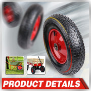 16" Wheelbarrow Trolley Wheel 4.80 4.00-8 Pneumatic Tyre 25.4mm Bore Tire Steel V465-80013