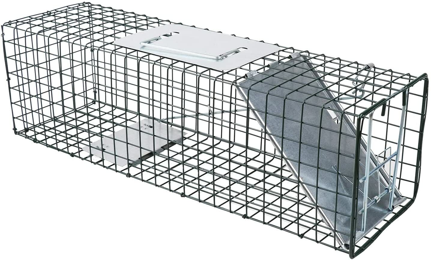 VaKa Animal Trap Cage Humane Live Steel Catch Possum Fox Rat Cat Rabbit Bird V465-80201
