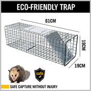 VaKa Animal Trap Cage Humane Live Steel Catch Possum Fox Rat Cat Rabbit Bird V465-80201
